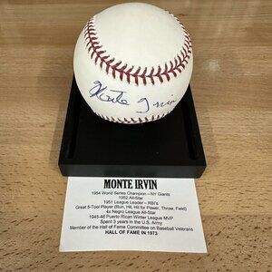 Monte Irvin  New York Giants Baseball HOF Autographed MLB Ball TRISTAR 7076908